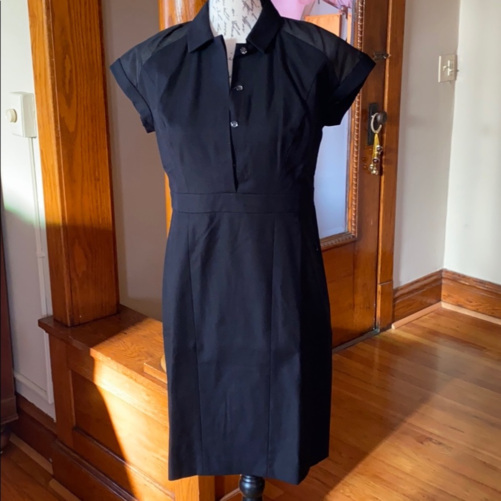 Ann Taylor black fully lined dress (4 petite)